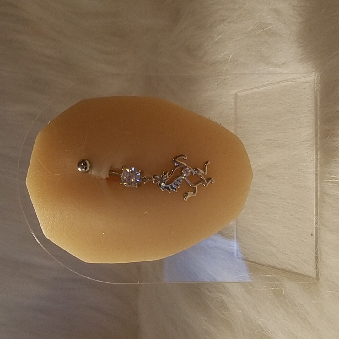 Crystal Dangle Horse Belly Ring Crystal Dangle Horse Belly Ring